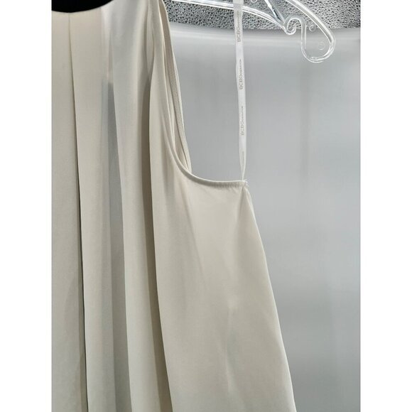 BCBGeneration Sleeveless Halter Bow Back Top Cream/Black Womens Size Small - Picture 4 of 10